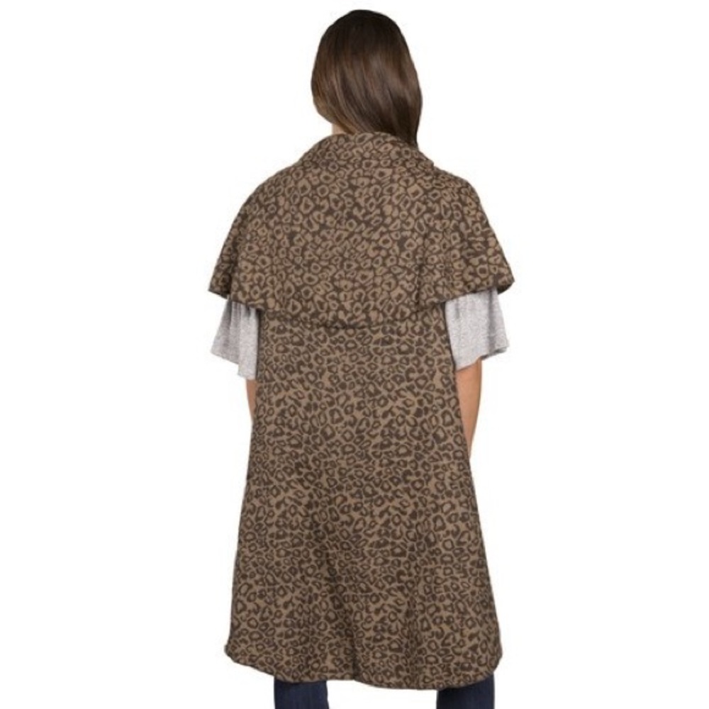 🆕🧥AUCTION PRICE👩🏻‍⚖️ Leopard Animal Print Woven City Wrap on the Go - Picture 3 of 4